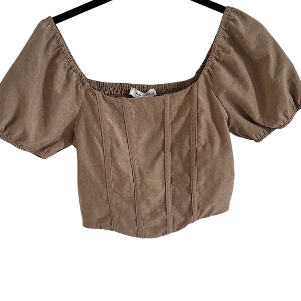 Elegant Puff Sleeve Crop Top